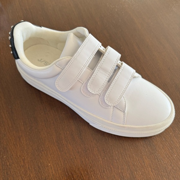 J/Slide Gennie White Leather Platform Velcro Sneakers Size 8 - Picture 12 of 12